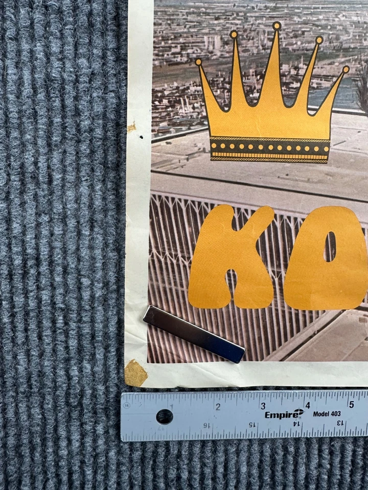 Pôster promocional vintage 1976 King Kong impressão jornal original 22x18 raro efêmero - Imagem 3 de 4