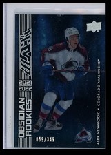 2021-22 Upper Deck UD Black Obsidian Rookies Alex Newhook 059/349 #OR-4