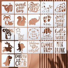 22PCS Baby Shower Stencils for Painting, Theme Painting Style1