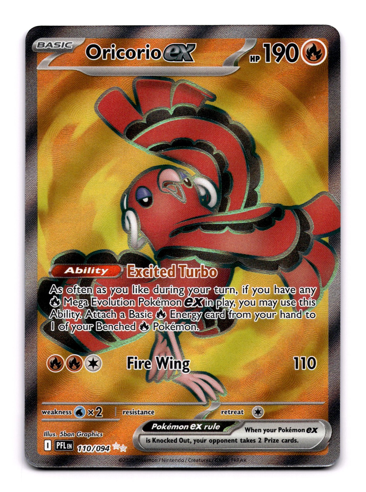 Oricorio ex - - 110/094  Phantasmal Flames Ultra Rare Holo NM