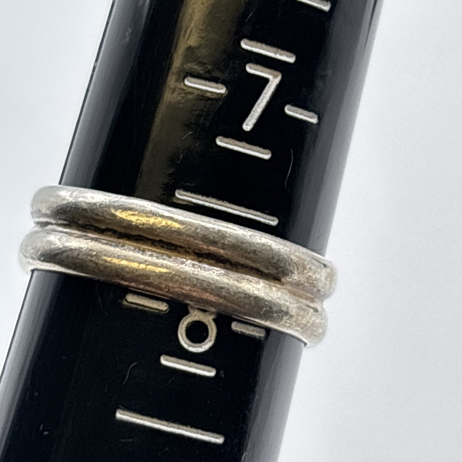 925 Silver Stone Ring Rectangular Shape Size 7.5 - image 5