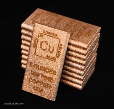 5 oz Copper Bar Element Design Made in USA | Rectangle Ingot
