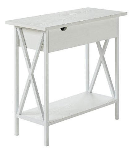 Convenience Concepts Tucson Flip Top End Table with Charging Station 23.75"