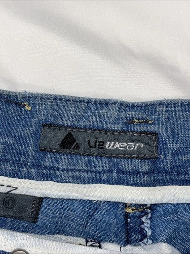 Jupe en jean bleu vintage Liz Claiborne Lizwear maxi fabriquée aux États-Unis par l'Union taille 10 - Photo 2/16