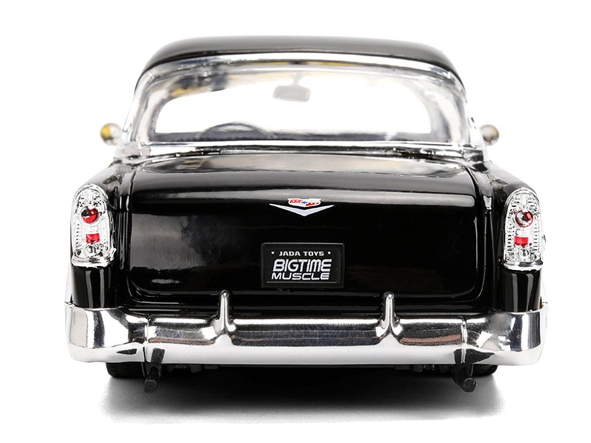 1956 CHEVROLET BEL AIR YELLOW & BLACK 1/24 DIECAST MODEL CAR BY