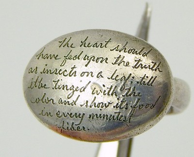 Jeanine payer ゴールドリング Jeanine Payer Sterling Signet Style Coleridge Quote Ring Free Ship