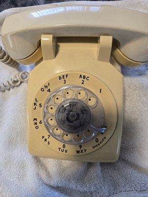 #ad Vintage 1973 Tan Western Electric ATamp;T Rotary Desk Phone 500DM 0035 $24.99