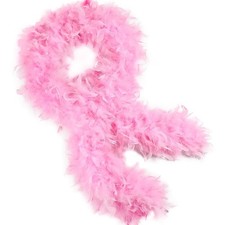 THARAHT Pink Chandelle Turkey Feather Boa 2 Yards 40g for 2 Yard-40g,