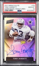 2021 PANINI IMMACULATE COLL SUPER BOWL SIGNATURES #TD TONY DORSETT PSA 10 AUTO