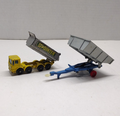 Vintage Matchbox Pointer 8 Wheel Dump Truck No. 51 & No. 11 Whitlock, Lesney Lot
