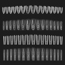 240 Pieces Quick Poly Building Gel Mold False Nail Tips Extension Forms Nail Art