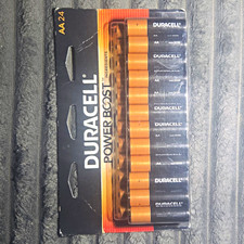 Duracell Power Boost AA Alkaline Batteries 24-Pack 1.5V MN1500B24 Exp 12Y