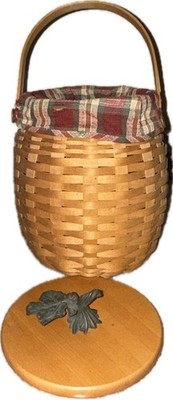 Longaberger 2000 October Fields Basket Liner Protector & Plaid Liner Included