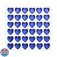 MECCANIXITY 144 Pcs Heart Rhinestone 10mm Self Adhesive Gems Stickers Jewelry