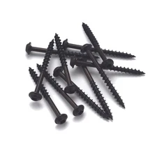 Highpoint 8 x 1-3/4  Round Washer Head Woodworking Screws Black Oxide 100 pc