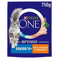 PURINA ONE Senior 11+ Chicken Dry Cat Food 750g (Pack of 4) 33.61 per kilo