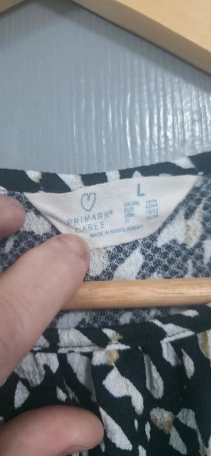 Primark Cares Black & White Patterned Mini Dress Size L image 3