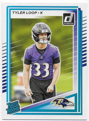 2025 Donruss #382 Tyler Loop RR RC - Baltimore Ravens