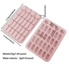2 PCS Silicone Mold in the Shape of a Pill Capsule