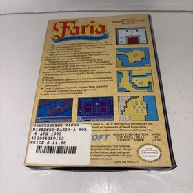 Faria: A World of Mystery and Danger (Nintendo NES) Complete in Box CIB READ