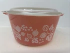 PYREX PINK GOOSEBERRY Casserole 473 With Lid 470-c