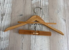 18  Wooden Suit Pant Hanger Combo Suits Size Large Vintage Clamp