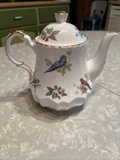 Vintage Rosina—Birds And Flowers—TeaPot Made in England