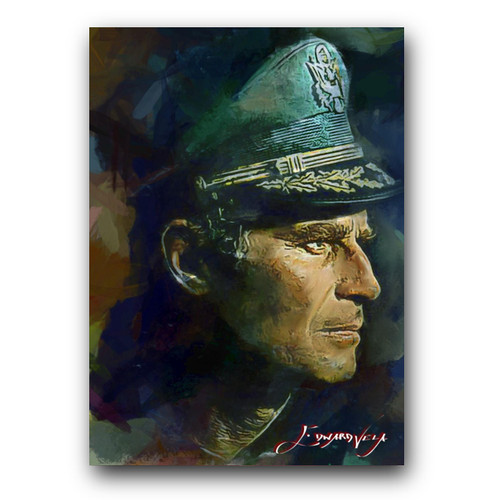 Charlton Heston #3 Art Card Limited 28/50 Edward Vela Signed (Movies Actor)
