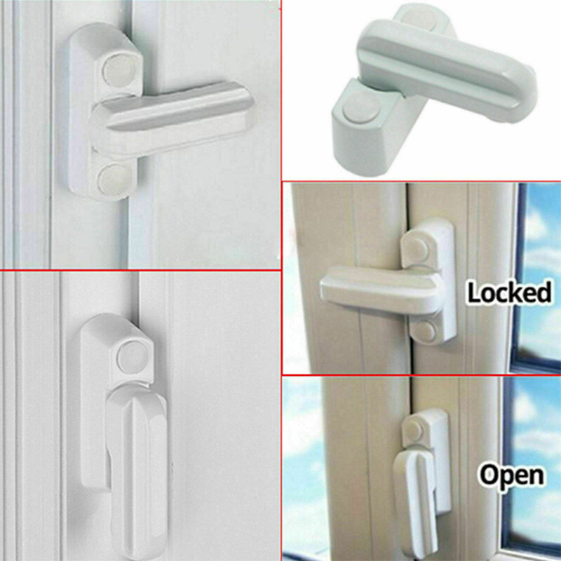 2Pcs Security Locks for UPVC/PVC Door/Window Lock Home Security (White ...