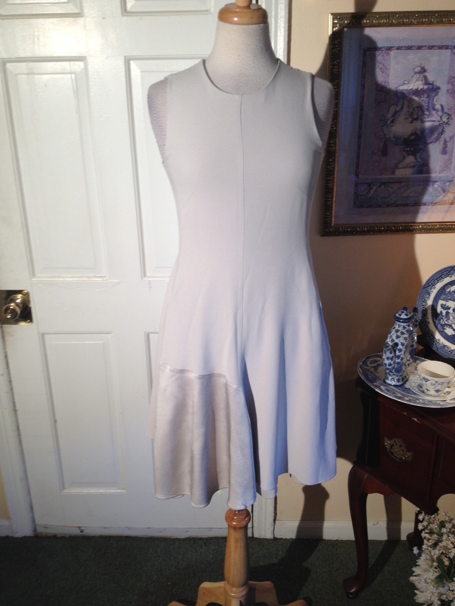 EMPORIO ARMANI LIGHT GRAY FIT & FLARE DRESS-VISCOSE, ACETATE-SIZE4-BEAUTIFUL!! EMPORIO ARMANI LIGHT GRAY FIT & FLARE DRESS-VISCOSE, ACETATE-SIZE4-BEAUTIFUL!!