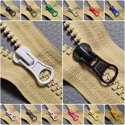 2 Stück Reißverschluss Reparatur Zipper Schieber Metall 5mm 0,5cm 15 Farbe