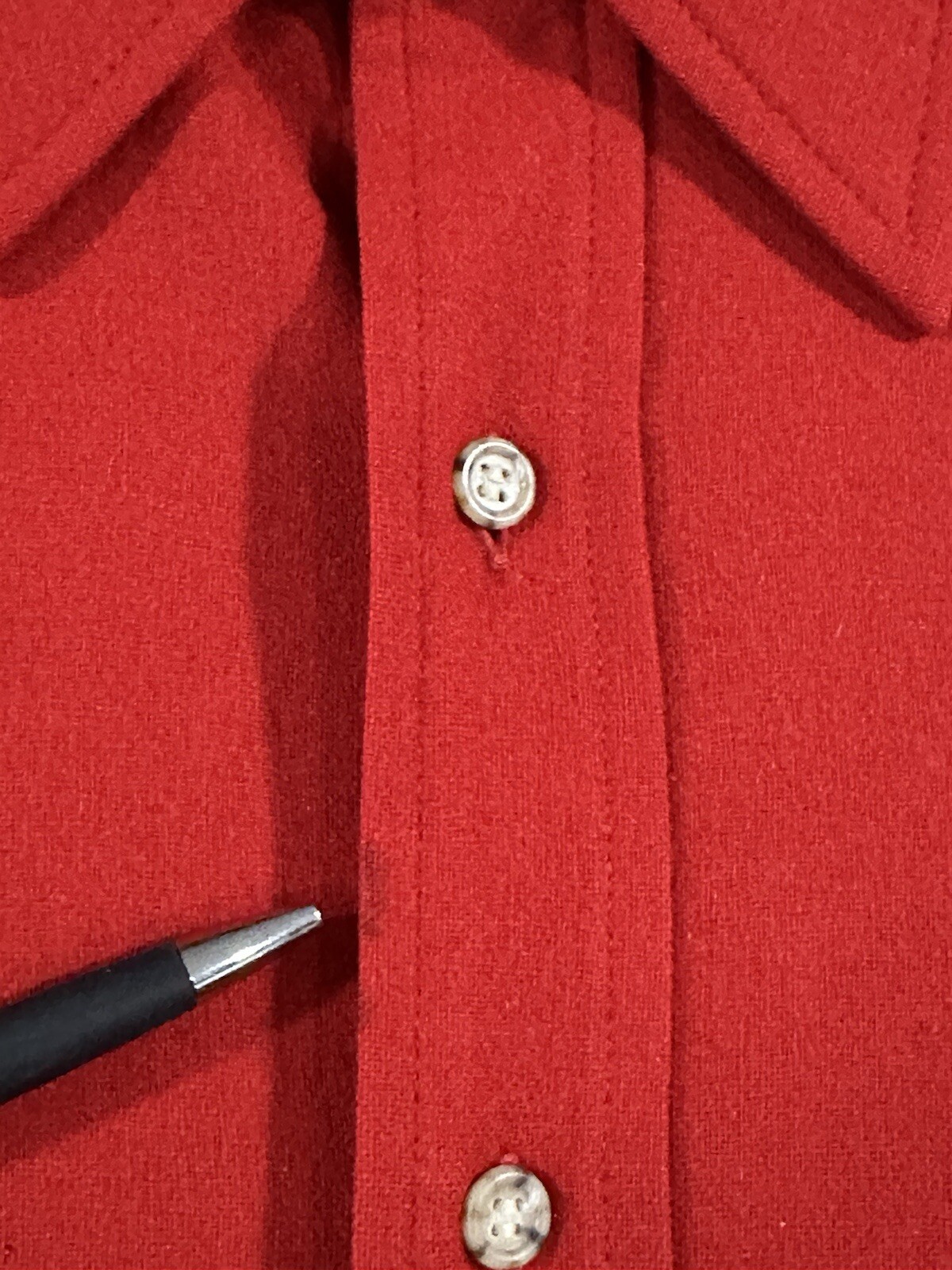 Pendleton Wool Button Up Shirt Large Red Elbow Pa… - image 8