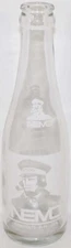 Vintage soda pop bottle NEMO captain pictured 7oz Grove City Pennsylvania exc++