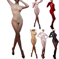 Woman Rompers Babydoll Jumpsuit Seamless Bodysuit Full-body Catsuit Athletic