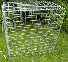 Garden Gabion basket 4mm hot dipped galvanised wire 75x75mm mesh  45x90x90cm