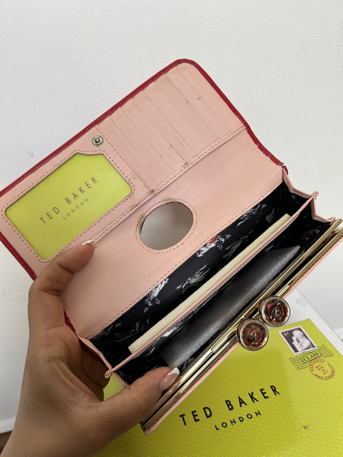 TED BAKER RED PURSE WITH BOX eBay