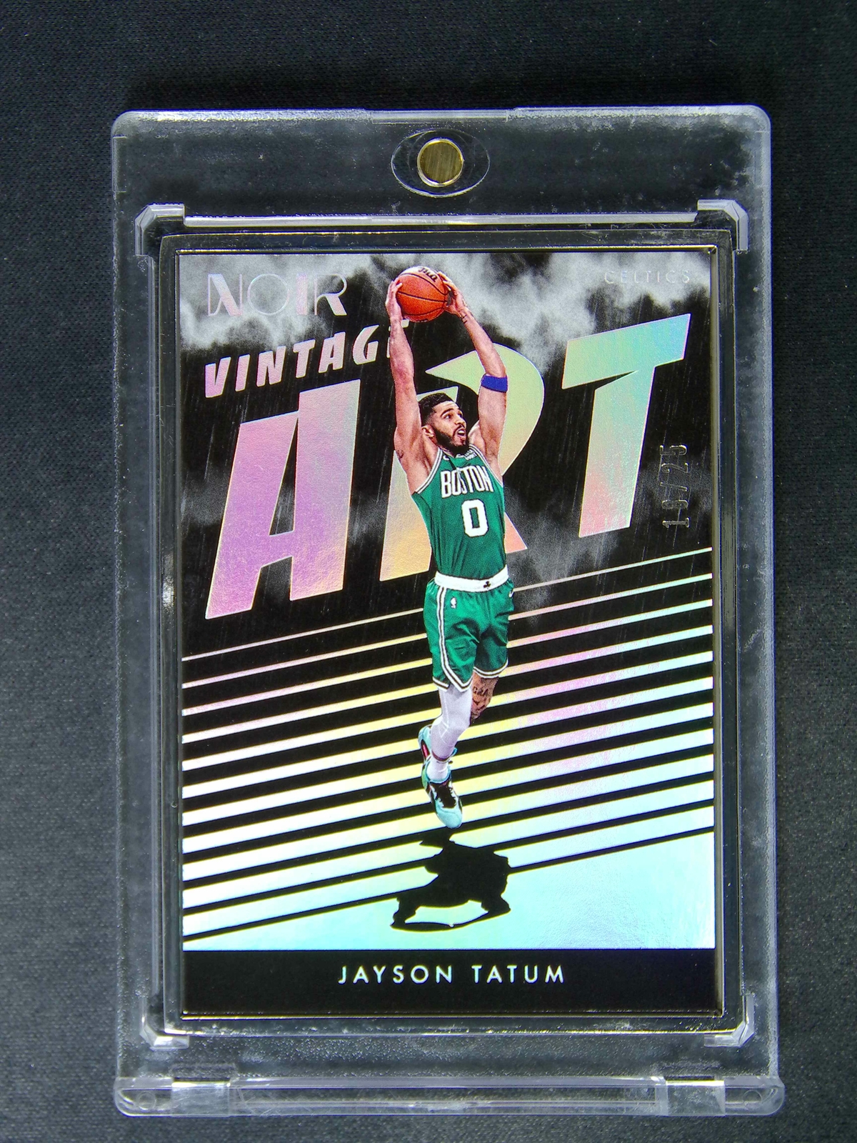 2023-24 Panini Noir Jayson Tatum #286 Vintage Art Metal Frame /25