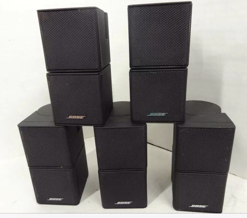 5 Premium Bose Jewel Cube Speakers Used Condition Black In