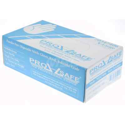 PRO-SAFE Blue Disposable Powder-Free Nitrile Gloves: 8 mil, 50 Pack, Size XLarge