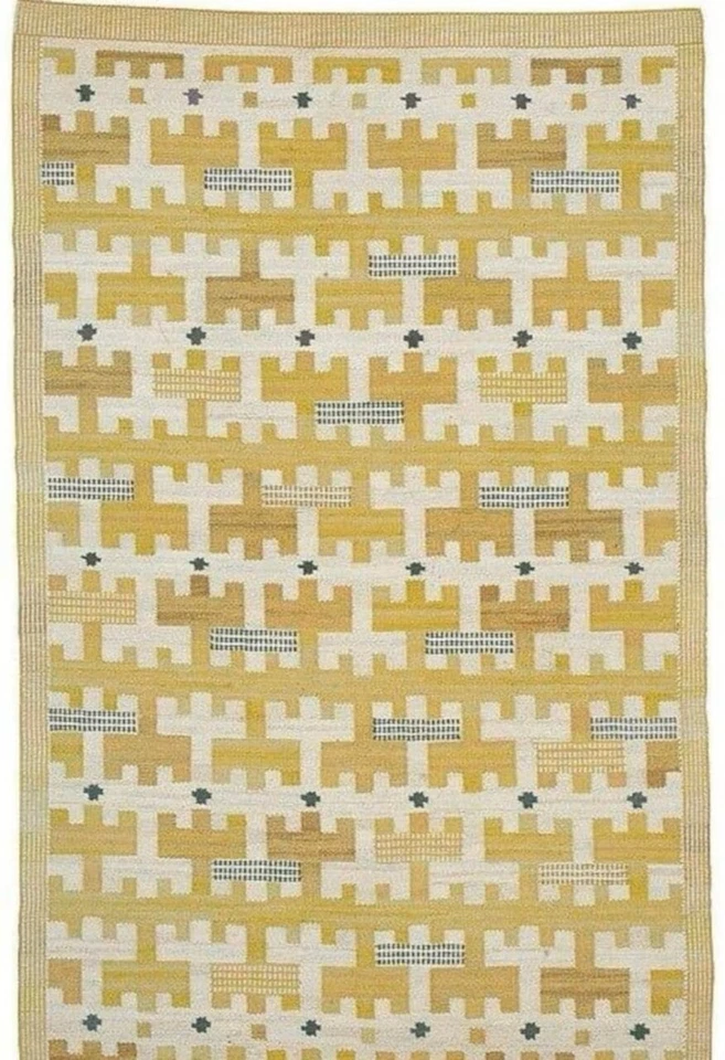 Alfombra Amarilla Personalizada Durrie Alfombra Escandinava Kilim Yute Alfombra Tejido Plano Alfombra Boho Foto 3 de 4