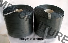 2 ROTOLI 900mt REGGETTA PER IMBALLI 12mm REGGIATRICE TENDIREGGIA NASTRO NYLON