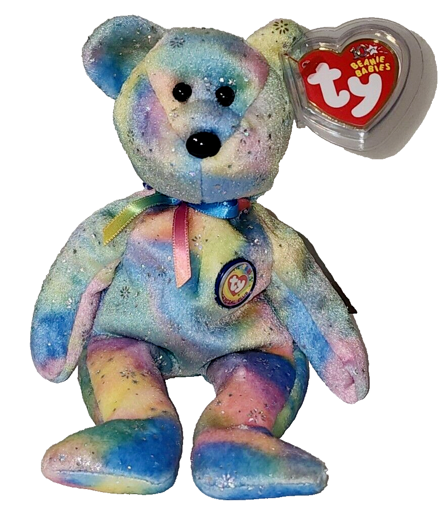 Ty Beanie Baby - CLUBBY VI (6) the Rainbow Bear 8.5