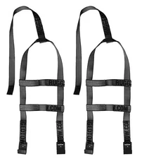 Demco Wheel Tie Down Strap 2" x 4' Black Flat Hooks for 13"-15" Rims WLL 3335#