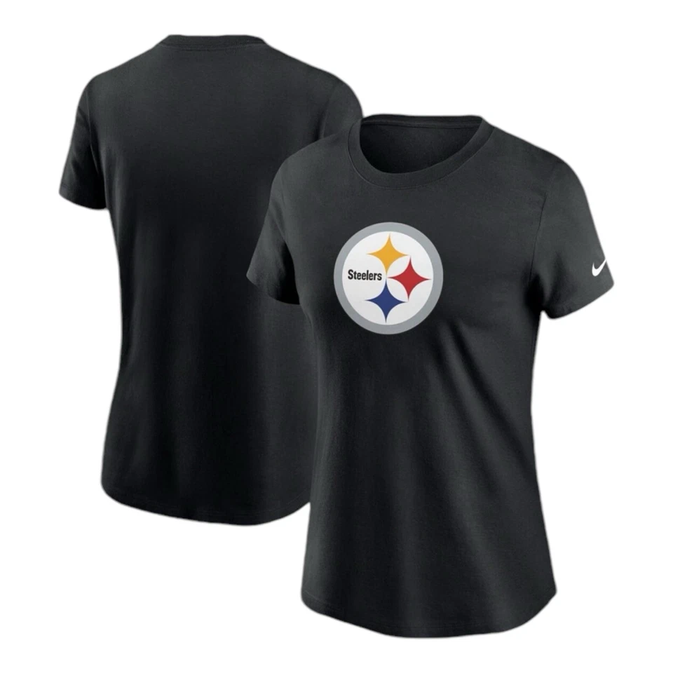 Pittsburg Steelers Women T-Shirt XXL Black Troy Polamalu Nike Swoosh Logo - Image 3 of 4