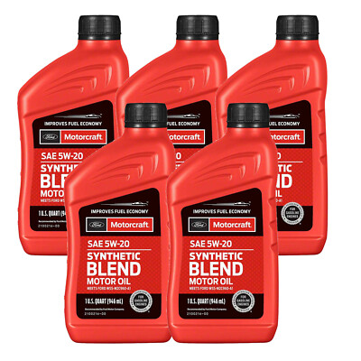 Motorcraft OEM Premium Synthetic Blend Motor Oil SAE 5W-20 - 5 Quart