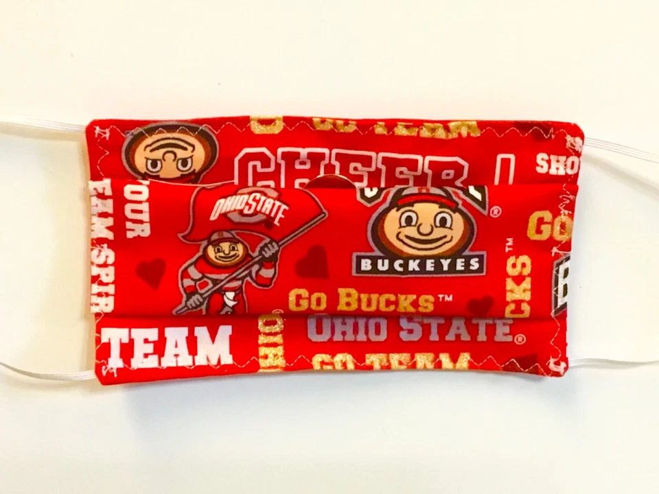 OHIO STATE BUCKEYES! 1/4 Yd + 1 Yd FREE Elastic! Only $5! Popular Cotton Glitter - Image 2 of 2