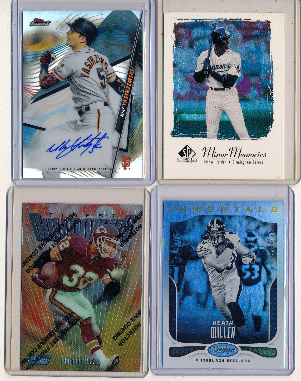 MARCUS ALLEN - 1997 Topps Finest Silver 136 w/peel - KC Chiefs