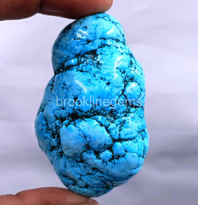 Specimen Gem 450.00 Ct Natural Sky-Blue Turquoise Arizona Rough Tumble 6DJC