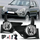 For 2005-2006 Honda CR-V CRV Clear Driving Fog Lights Bumper Lamps Pair+Switch