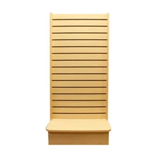 25x25x54 Maple 2-Way Sided Slatwall Merchandiser Displays Tower Floor Stand 